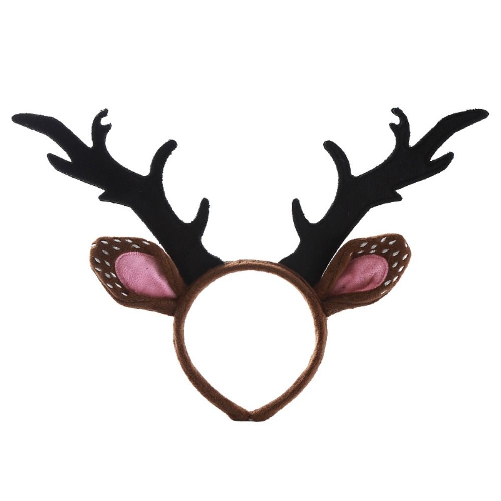 Reindeer Antlers Headband - Elegante Cerchietto Natalizio Lucido con Renne,