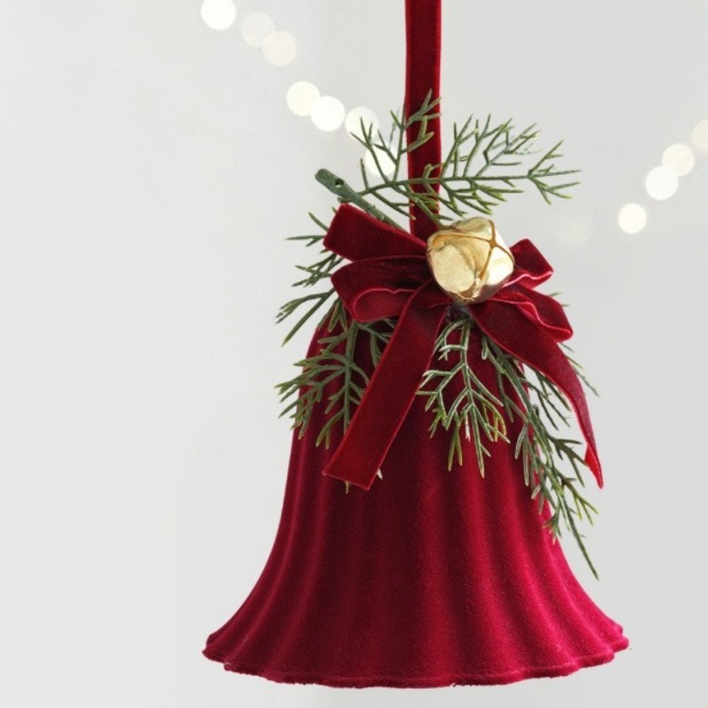 Star Tree Topper - Campanella di Natale in plastica rossa