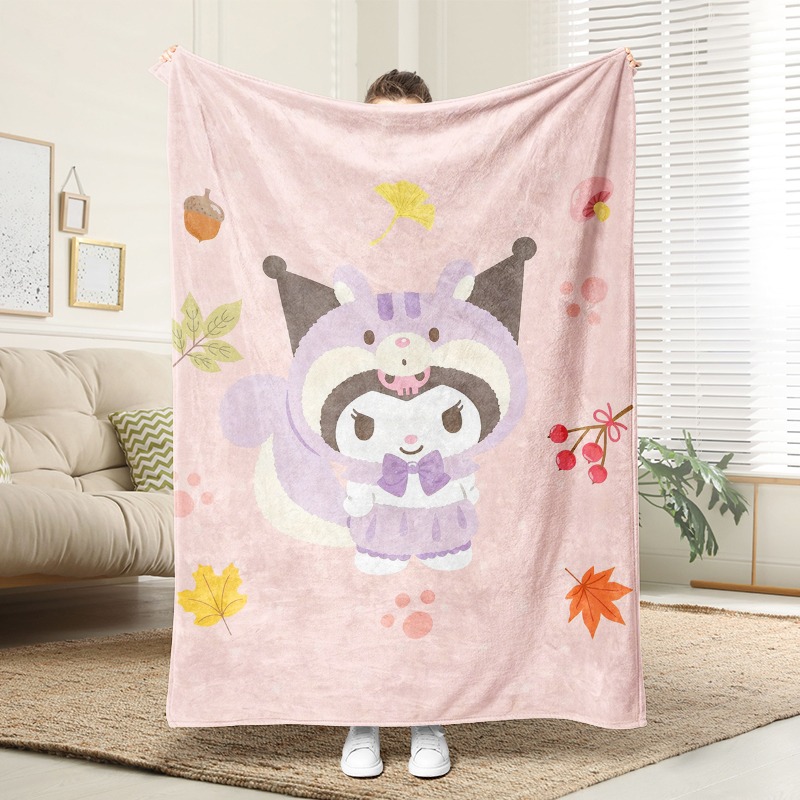 Christmas Throw Blanket - Coperta Sanrio in Morbido Pile Rosa