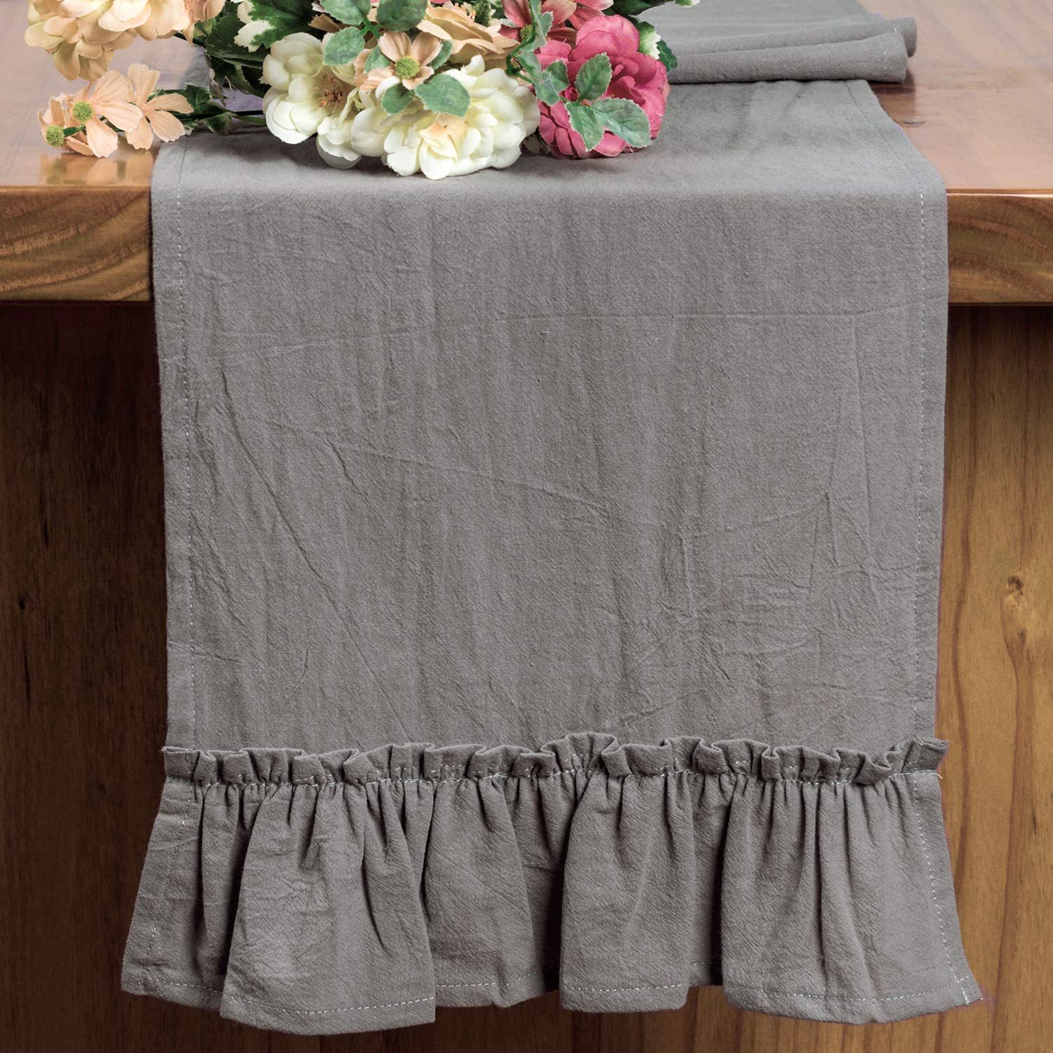 Christmas Table Runner - Runner da tavolo con volant in