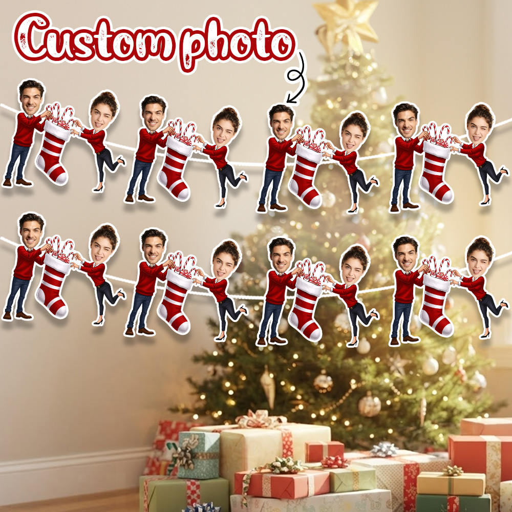 Christmas Stocking Hanging - 8/16/24 Pezzi Calza di Natale Personalizzata