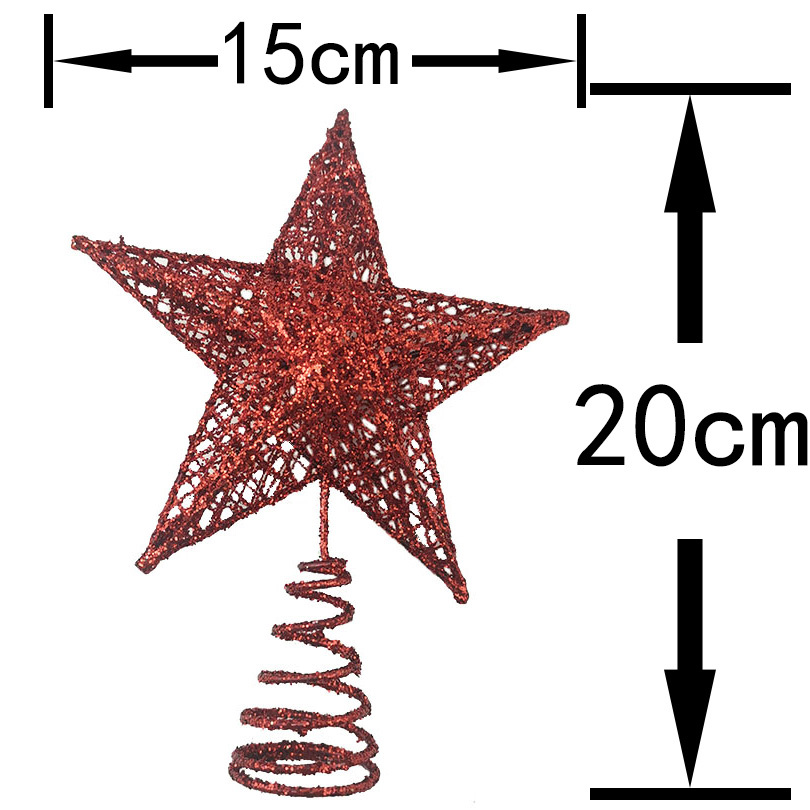 1 pz 15*20cm oro Glitter alber - Star Tree Topper recensione e prezzo