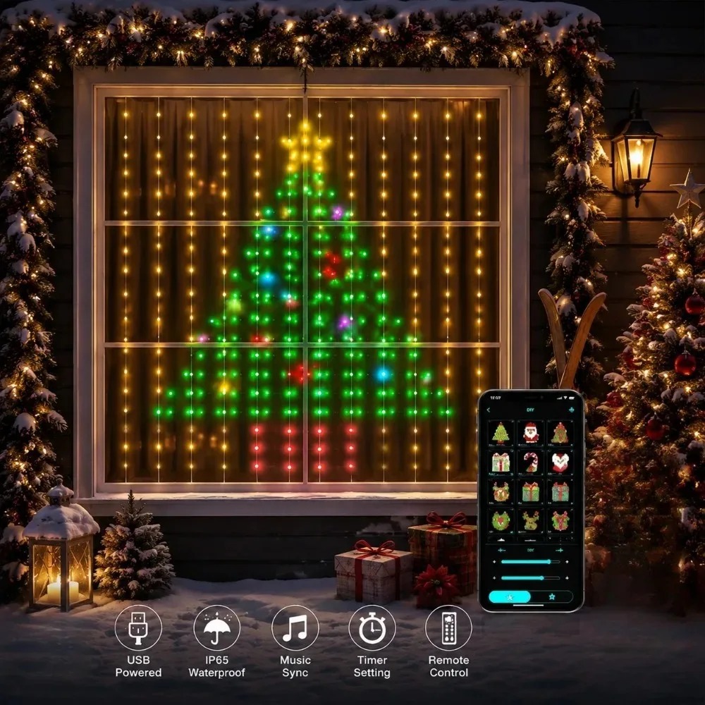 Luci Natalizie a LED a Tenda,  - Led Fairy String Lights recensione e prezzo