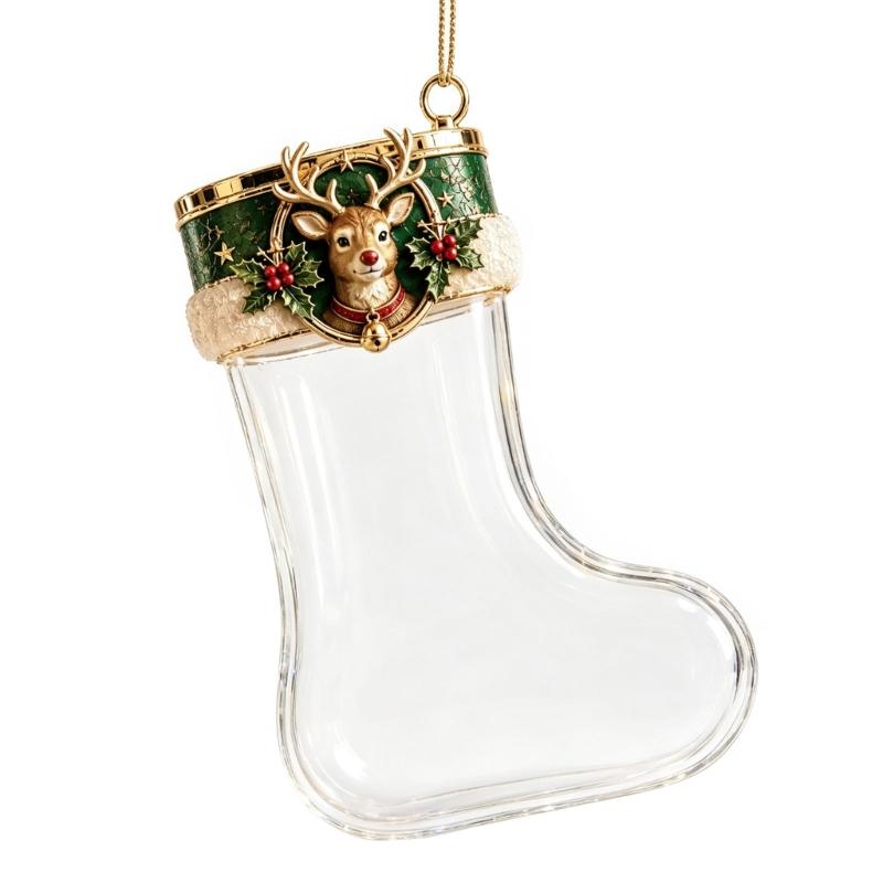 E8BD Ornamento natalizio trasp - Christmas Stocking Hanging recensione e prezzo