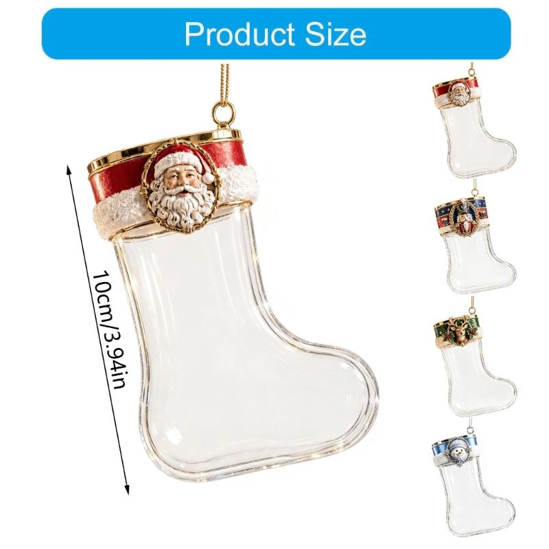 E8BD Ornamento natalizio trasp - Christmas Stocking Hanging recensione e prezzo