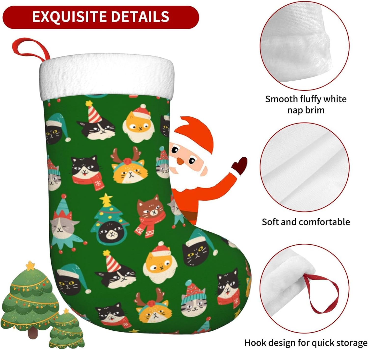 Gatti carini Calze natalizie v - Christmas Stocking Hanging recensione e prezzo